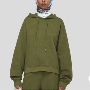 Daily Paper NWT Women's Paniz Hoodie Clover Green Textured Size Medium